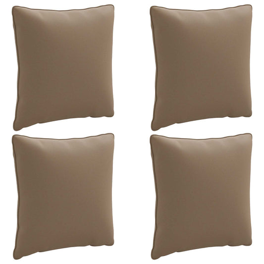vidaXL Back Cushion PUTTEN 4 pcs 100% Polyester Taupe 40 x 40 x 15 cm