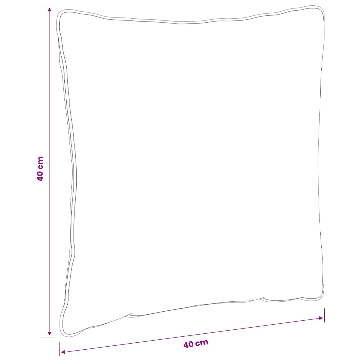 vidaXL Back Cushion PUTTEN 4 pcs 100% Polyester Beige 40 x 40 x 15 cm