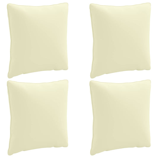 vidaXL Back Cushion PUTTEN 4 pcs 100% Polyester Cream 40 x 40 x 15 cm