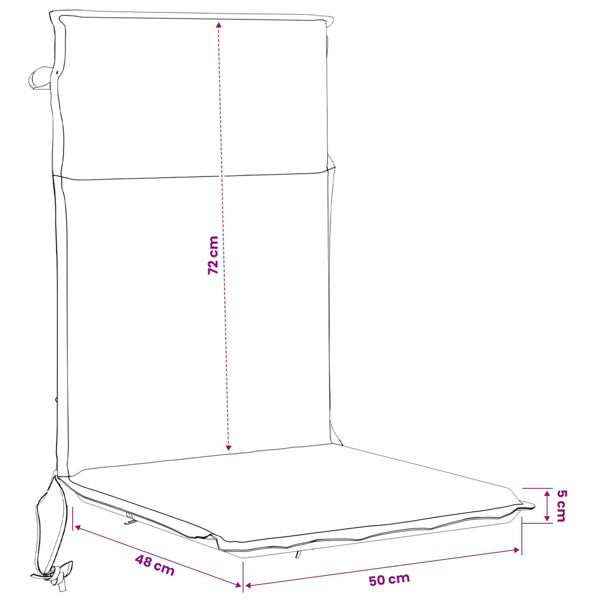 vidaXL High Back Chair Cushion GEMERT 2 pcs 100% Polyester Light Green