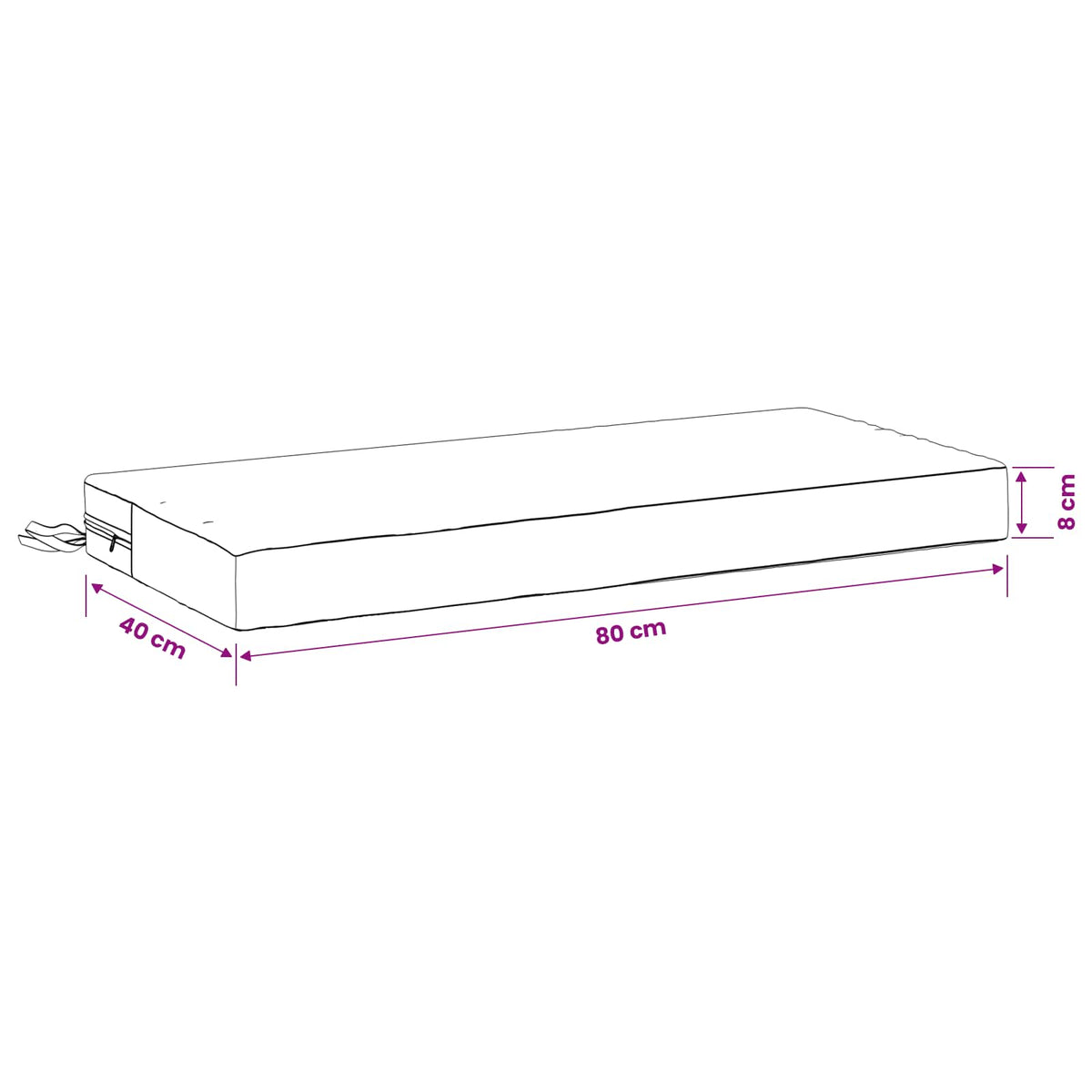 vidaXL 2-Piece Bench Cushions SOEST 2 pcs 100% Polyester Black