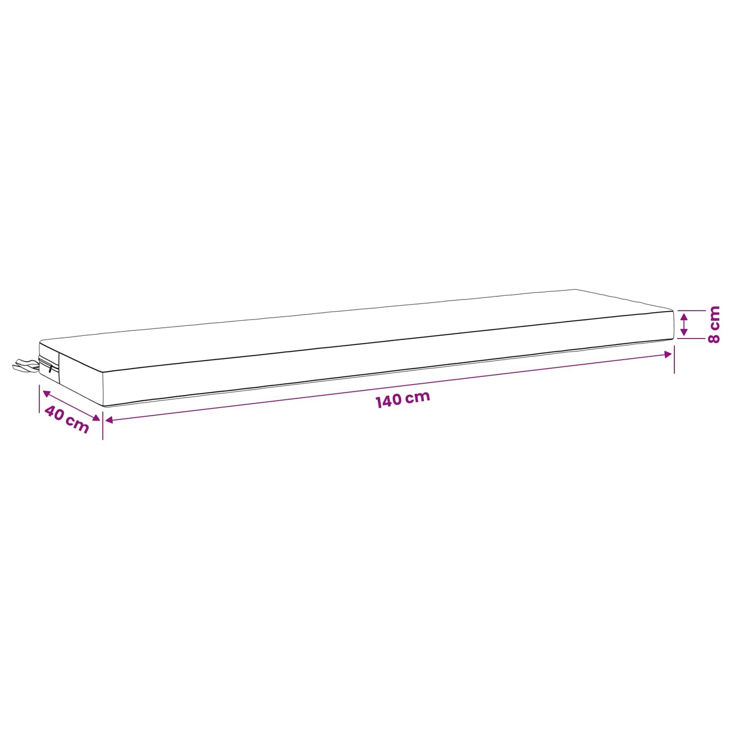 vidaXL 2-Piece Bench Cushions SOEST 2 pcs 100% Polyester Leaf Pattern