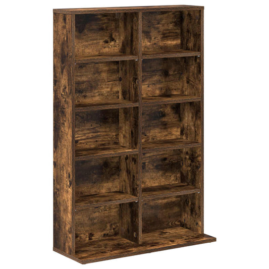 vidaXL CD Cabinet Smoked Oak 65 x 23.5 x 97.5 cm Engineered Wood