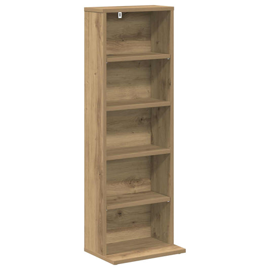 vidaXL CD Cabinet Artisan Oak 33 x 23.5 x 97.5 cm Engineered Wood