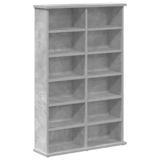 vidaXL CD Cabinet Concrete Grey 60 x 17 x 92 cm Engineered Wood