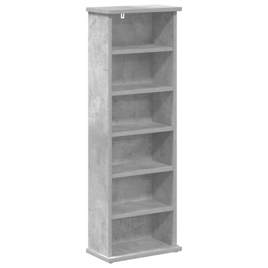 vidaXL CD Cabinet Concrete Grey 32 x 17 x 92 cm Engineered Wood
