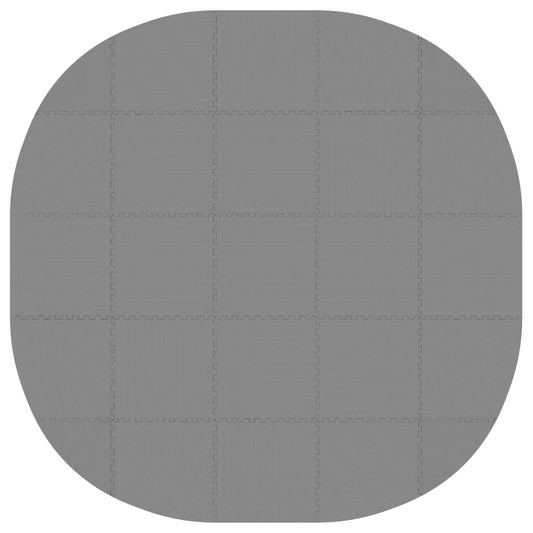 vidaXL Pool Ground Mat 25 pcs Ø 292 cm Round EVA Foam Grey