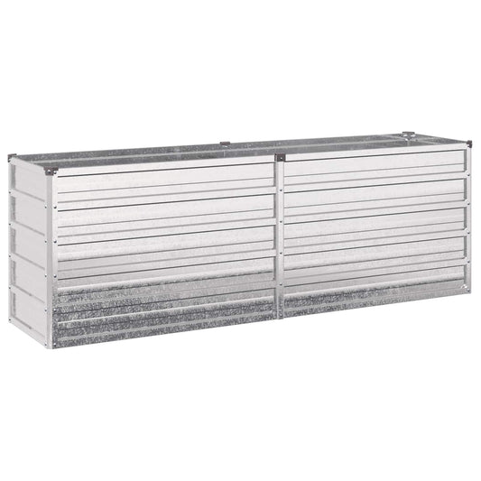vidaXL Raised Garden Bed Silver 160 x 40 x 55 cm galvanized