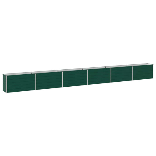 vidaXL Raised Garden Bed Green 600 x 40 x 55 cm cold-rolled steeel
