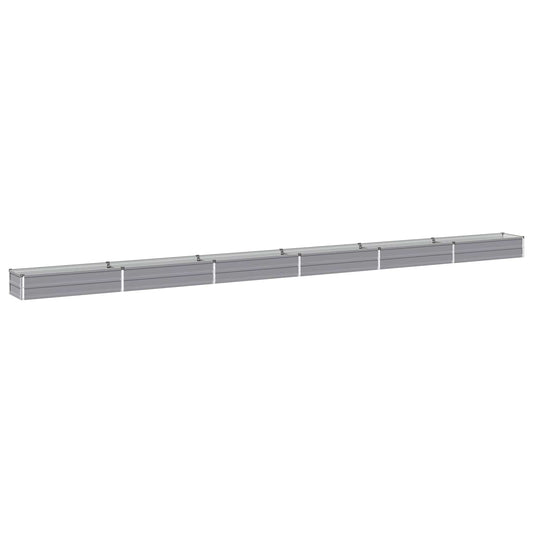 vidaXL Raised Garden Bed Grey 600 x 40 x 24 cm cold-rolled steel