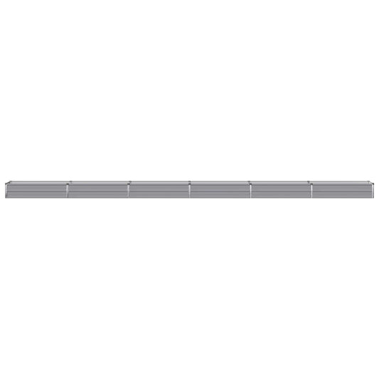 vidaXL Raised Garden Bed Grey 600 x 40 x 24 cm cold-rolled steel