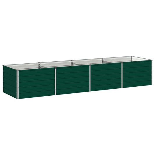 vidaXL Raised Garden Bed Green 320 x 80 x 55 cm cold-rolled steeel