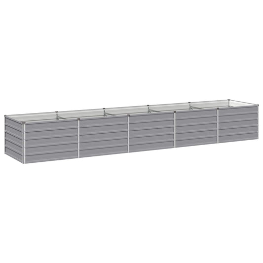 vidaXL Raised Garden Bed Grey 400 x 80 x 55 cm cold-rolled steel