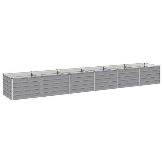 vidaXL Raised Garden Bed Grey 480 x 80 x 55 cm cold-rolled steel