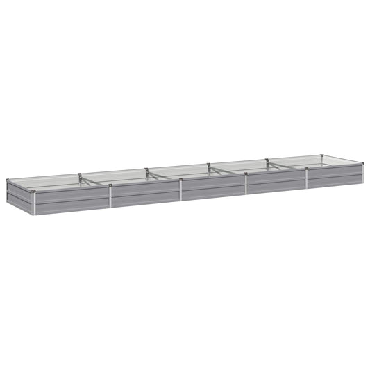 vidaXL Raised Garden Bed Grey 400 x 80 x 24 cm cold-rolled steel