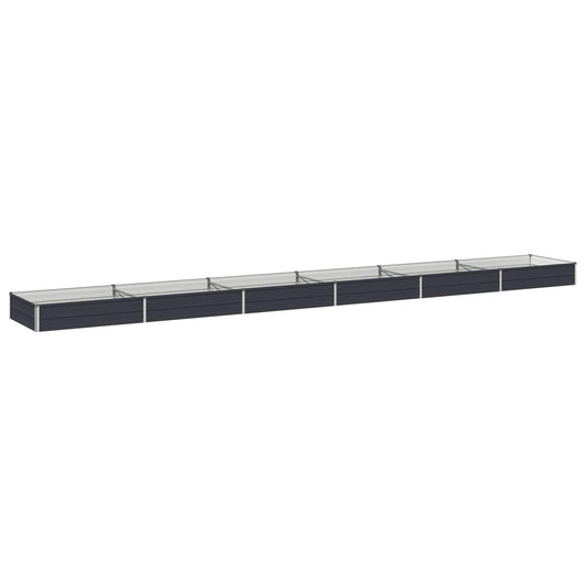 vidaXL Raised Garden Bed Anthracite 600 x 80 x 24 cm cold-rolled steel