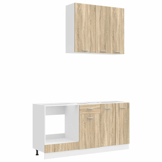 vidaXL Kitchen Unit LYON 5 pcs Sonoma Oak Engineered Wood