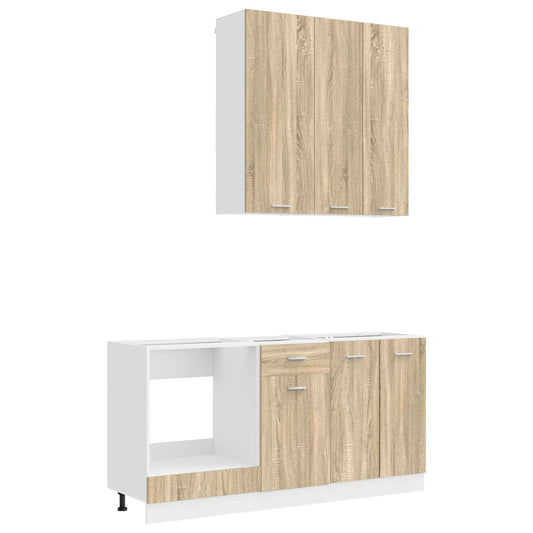 vidaXL Kitchen Unit LYON 5 pcs Sonoma Oak Engineered Wood
