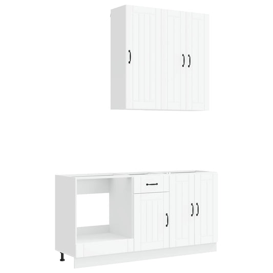 vidaXL Kitchen Unit LUCCA 5 pcs White