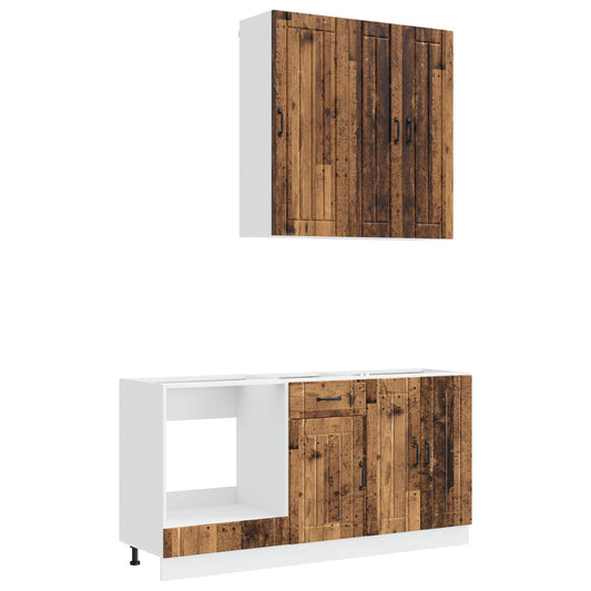 vidaXL Kitchen Unit LUCCA 5 pcs Old Wood Engineered Wood