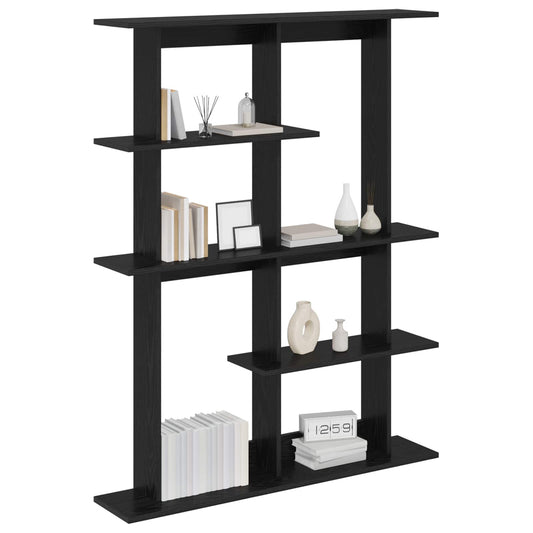 vidaXL Wall Shelf Black Oak 102 x 20 x 130 cm Engineered Wood