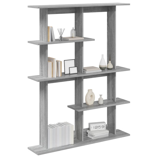 vidaXL Wall Shelf Grey Sonoma 102 x 20 x 130 cm Engineered Wood