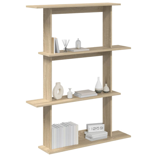 vidaXL Wall Shelf Sonoma Oak 100 x 20 x 126 cm Engineered Wood