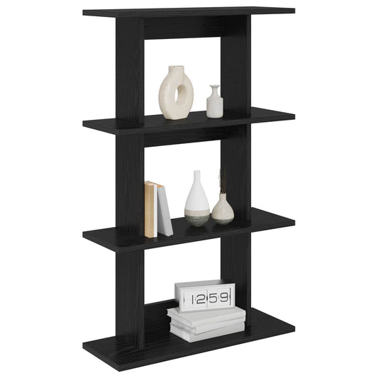 vidaXL Wall Shelf Wall-Mounted Black Oak 56 x 20 x 90 cm
