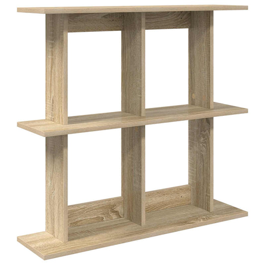 vidaXL Wall Shelf Wall-Mounted Sonoma Oak 80 x 20 x 75 cm
