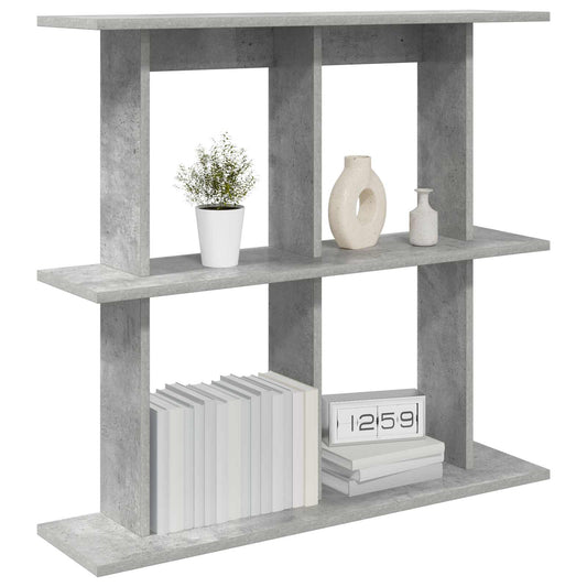 vidaXL Wall Shelf Wall-Mounted Concrete Grey 100 x 20 x 75 cm