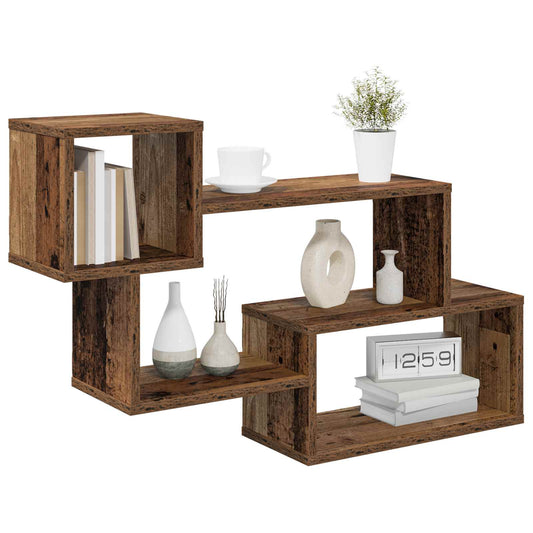 vidaXL Floating Shelf Wall-Mounted Old Wood 87 x 20 x 55 cm