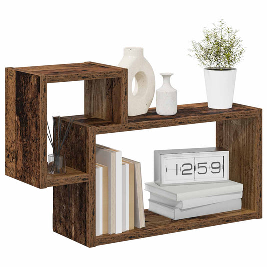 vidaXL Wall Shelf Wall-Mounted Old Wood 55 x 15 x 35 cm