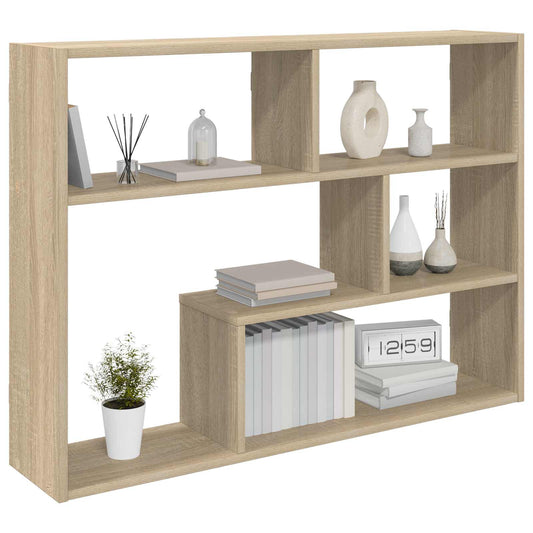 vidaXL Wall Shelf Wall-Mounted Sonoma Oak 95 x 20 x 69.5 cm