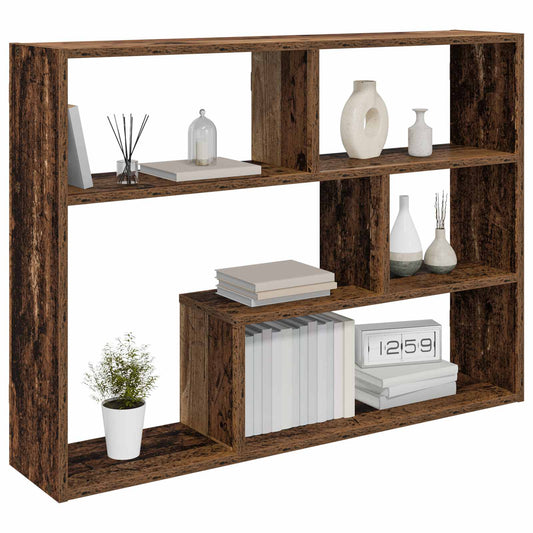 vidaXL Wall Shelf Wall-Mounted Old Wood 95 x 20 x 69.5 cm