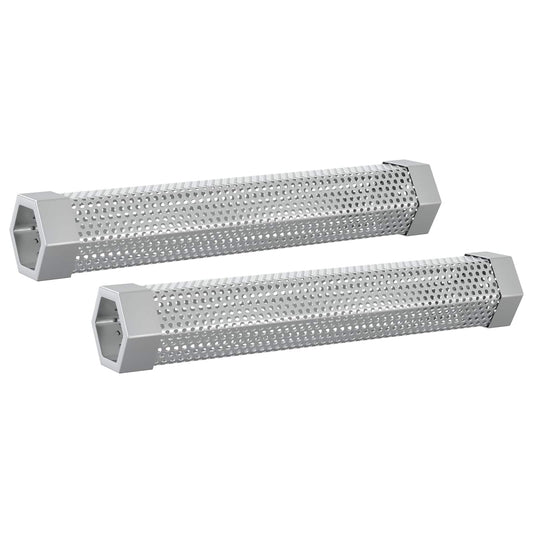 vidaxl Smoker Tube 2 pcs 5 x 5 x 30 cm Stainless Steel 304 Silver