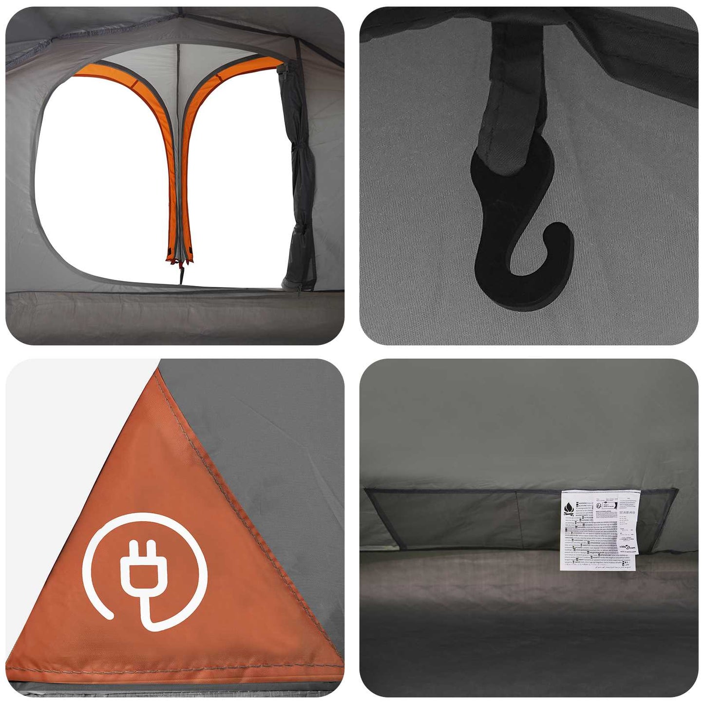 vidaXL Trekking Tent with Rainfly Water-Resistant 2-Person