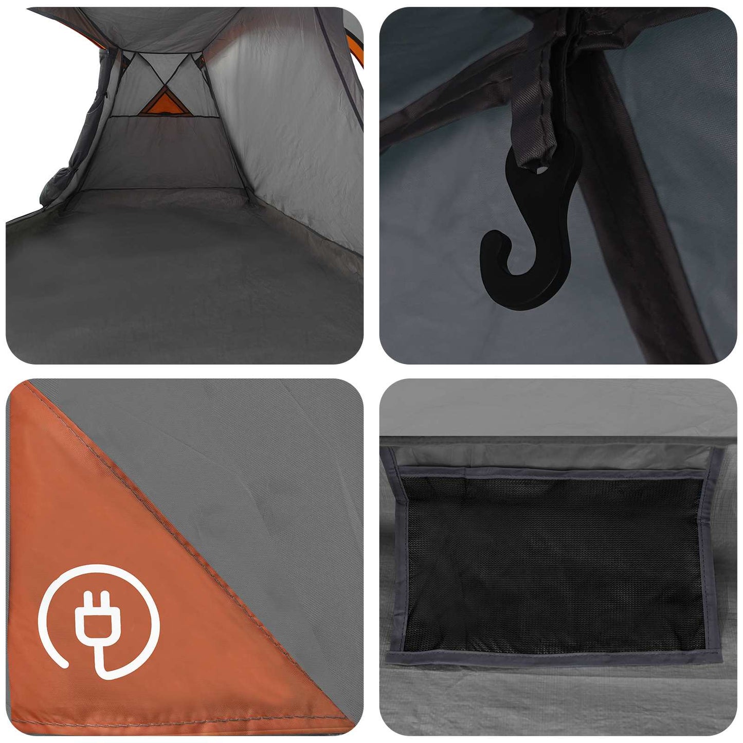 vidaXL Trekking Tent with Rainfly Water-Resistant 3-Person