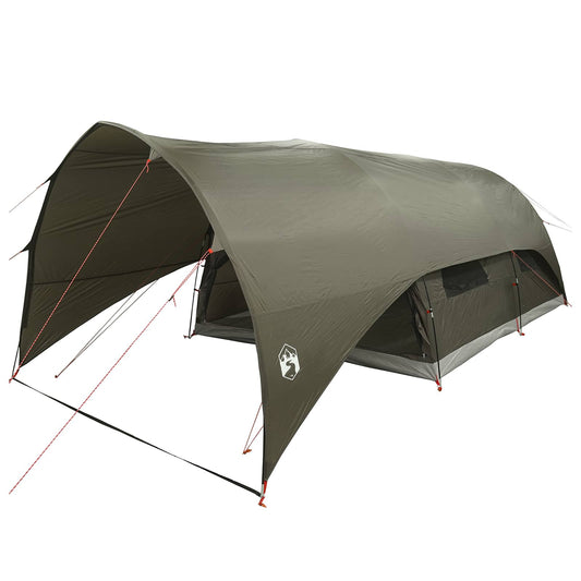 vidaXL Tunnel Tent with Rainfly Water-Resistant 10-Person Army Green
