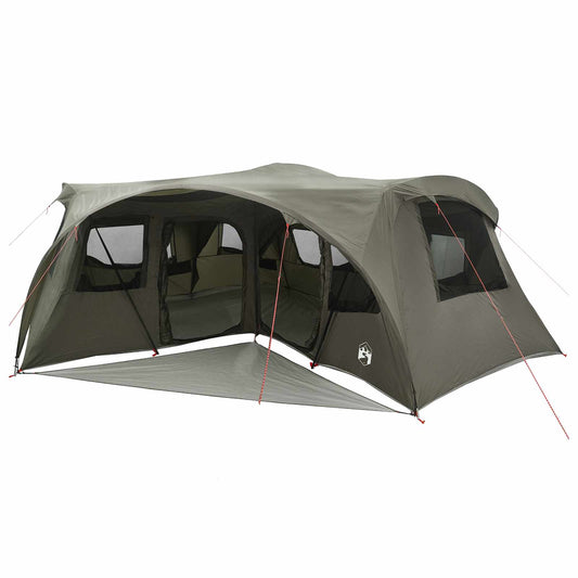 vidaXL Family Tent with Rainfly Water-resistant 6-Person Army Green