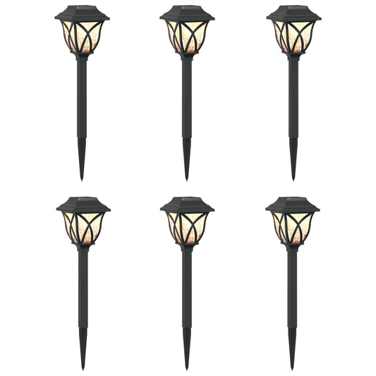 vidaXL Outdoor Solar Lights with Ground Spike 6 pcs Warm White 42 cm
