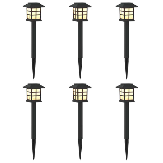 vidaXL Outdoor Solar Lights with Ground Spike 6 pcs Warm White 38.5 cm