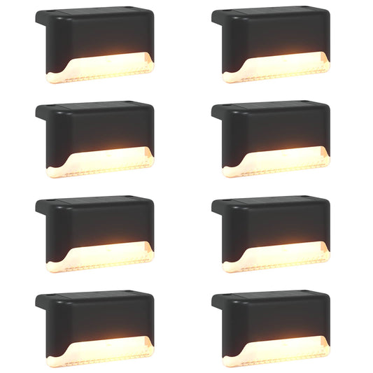 vidaXL Outdoor Solar Lights with Ground Spike 8 pcs Warm White 4.5 cm