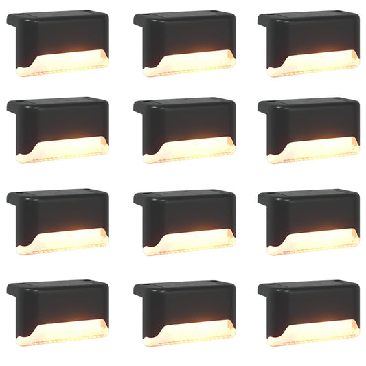 vidaXL Outdoor Solar Lights with Ground Spike 12 pcs Warm White 4.5 cm