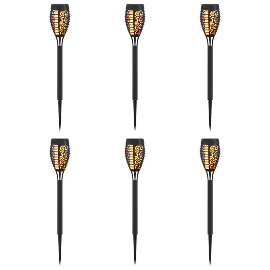 vidaXL Outdoor Solar Lights with Ground Spike 6 pcs Warm White 47.5 cm