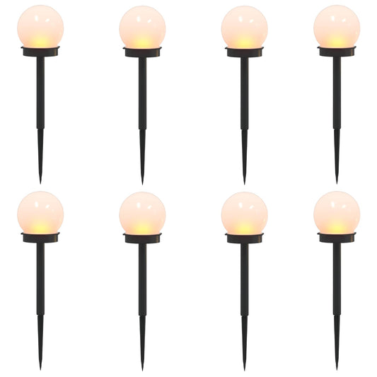 vidaXL Outdoor Solar Lights with Ground Spike 8 pcs Warm White 38.5 cm