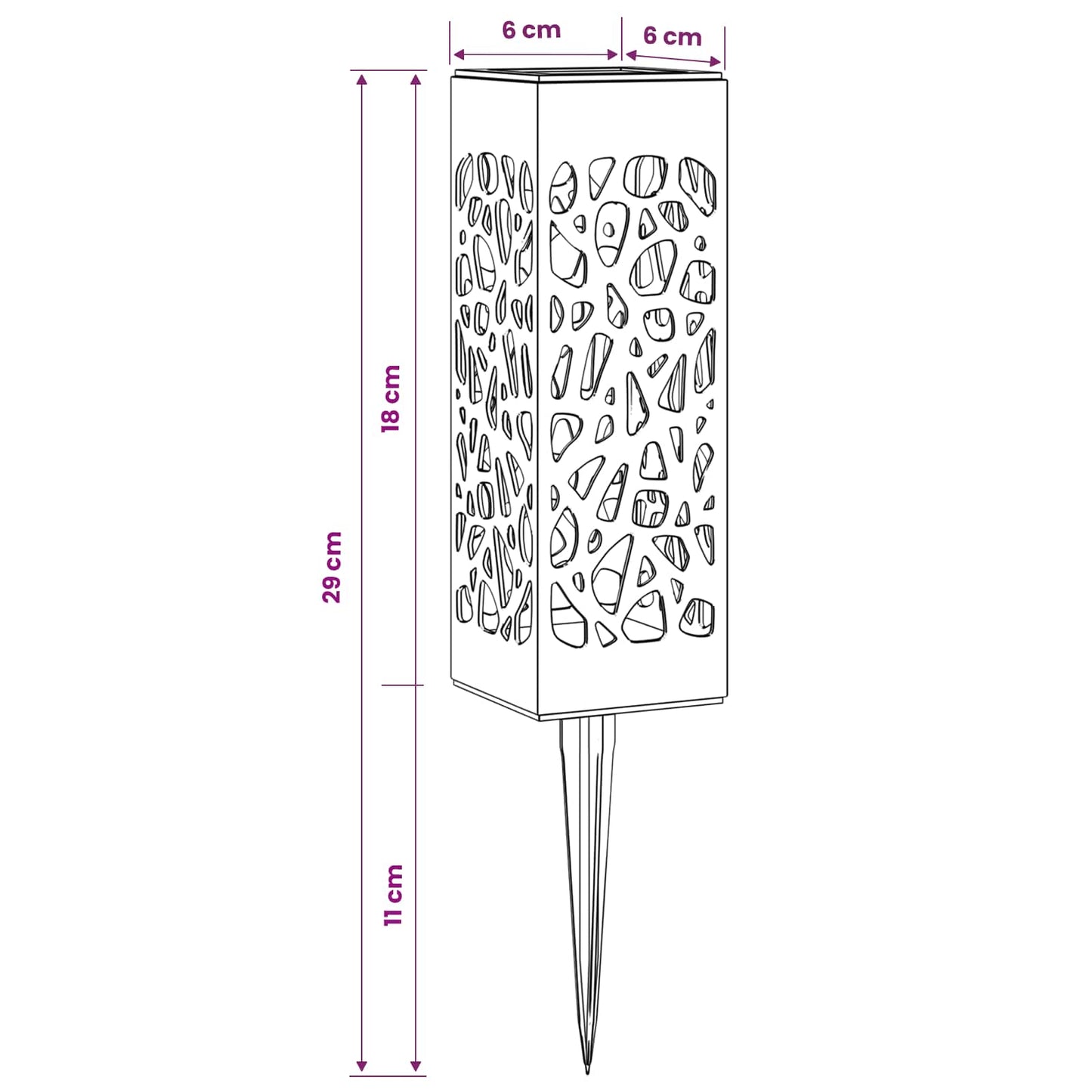 vidaXL Outdoor Solar Lights with Ground Spike 4 pcs Warm White 29 cm