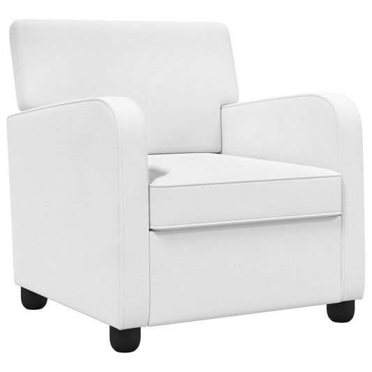 vidaXL Armchair White Fabric