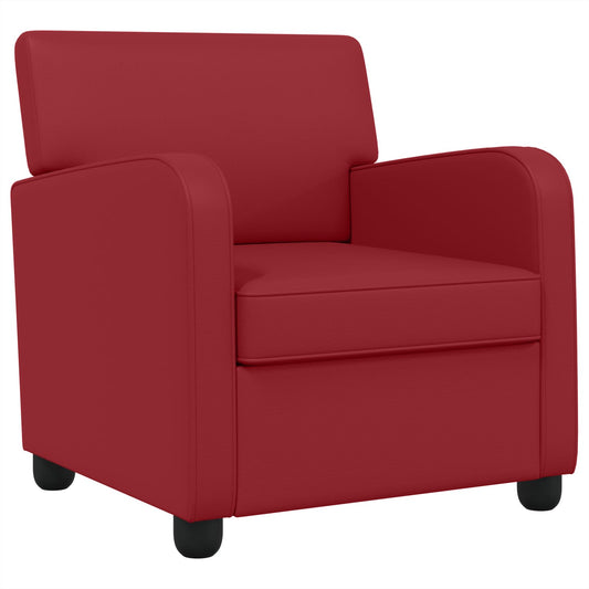 vidaXL Armchair Wine Red Faux Leather