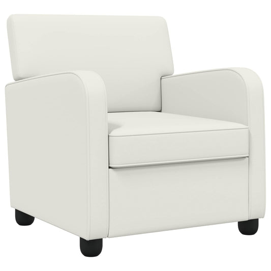 vidaXL Armchair White Faux Leather