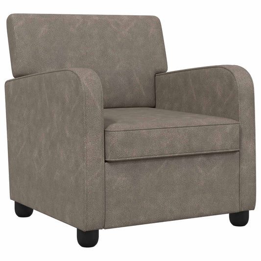 vidaXL Armchair Antique Grey Faux Leather